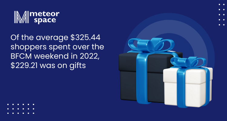 Meteor Space - Shoppers spending on gifts over the BFCM weekend