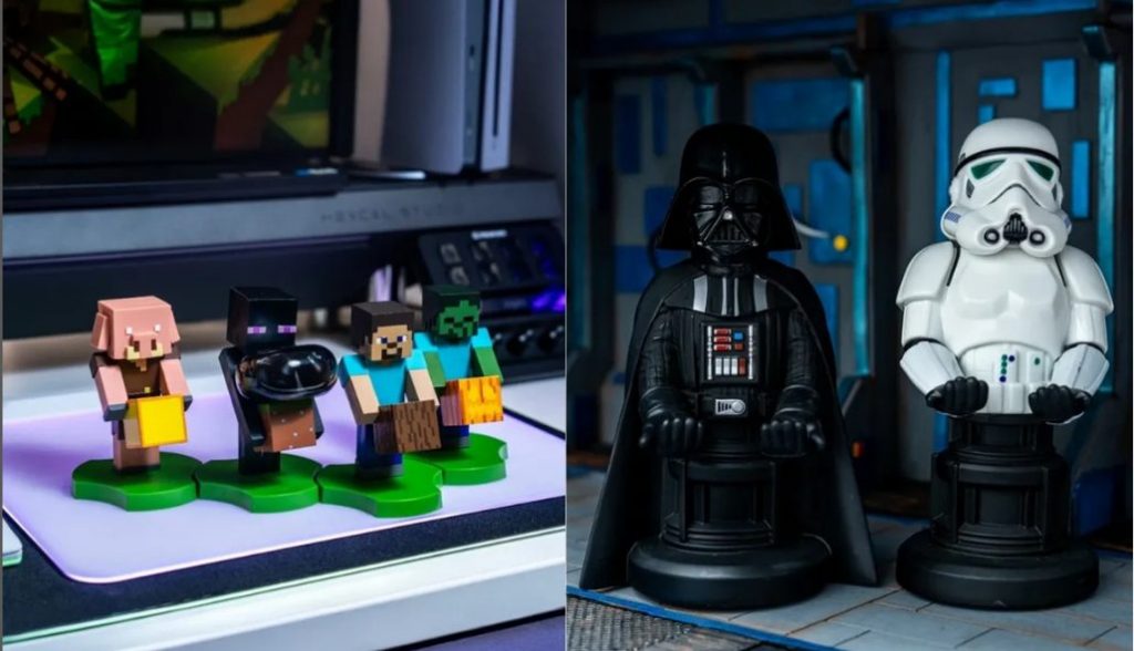 EXG Pro licensed figurines from Minecraft and Star Wars displayed for fulfilment case study